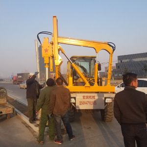 裝載機護(hù)欄打樁機