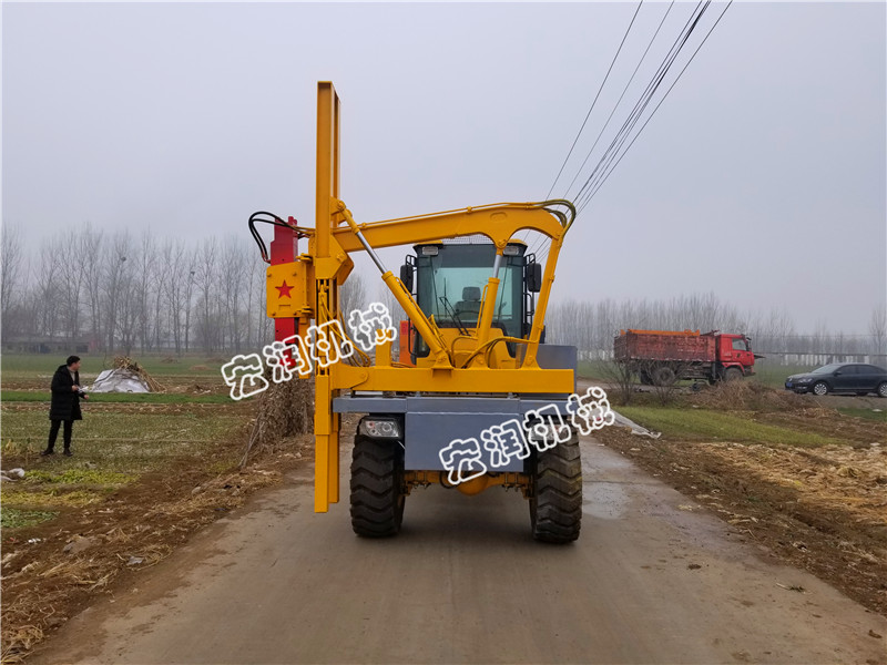 鏟車式護欄打拔鑽一體機