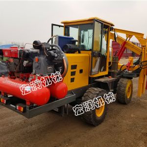 鏟（chǎn）車式護欄打拔（bá）鑽一體機