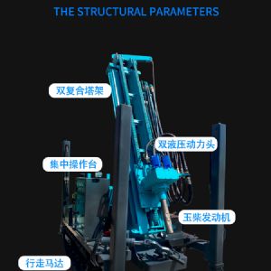 水井鑽機 液壓（yā）動力 輕鬆（sōng）鑽井