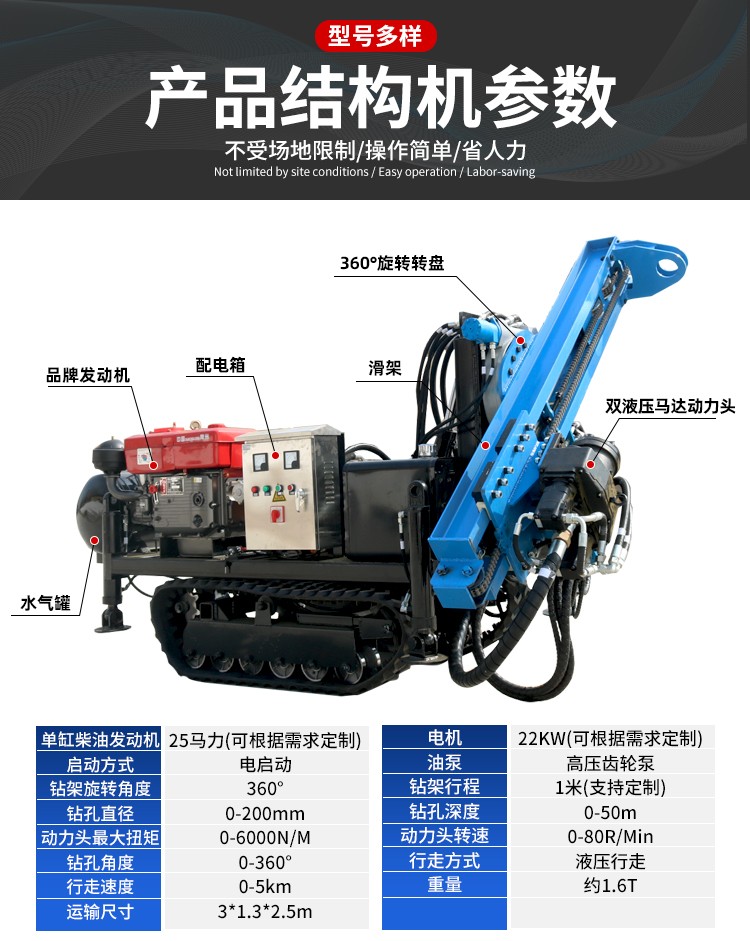 履帶式潛孔鑽機